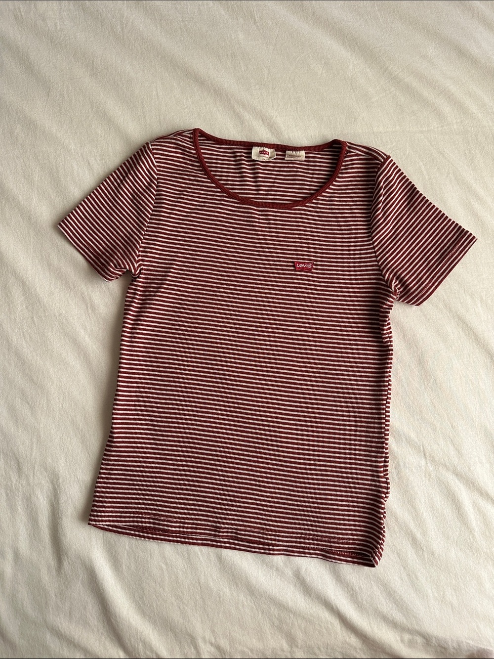 Levi's Striped Ribbed Short Sleeve Tee